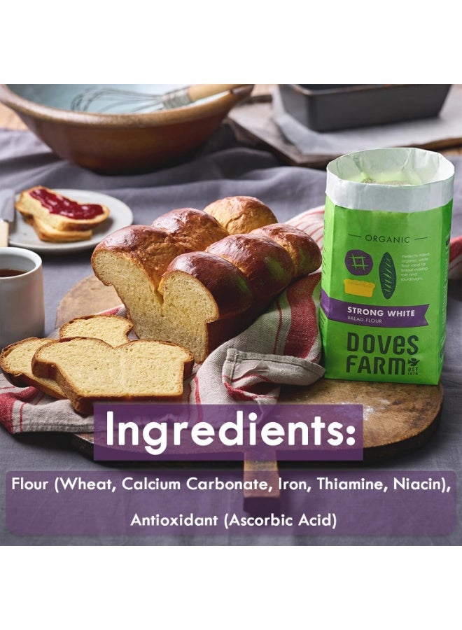 Doves farm Organic Strong White Bread Flour Ideal For Bread Making Rolls & Sourdoughs 1.5Kg - Image 4